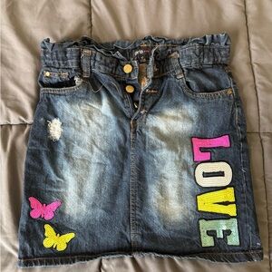 GIRLS Jean Denim Skirt Size: 12